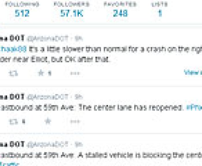 Screen shot of Twitter feed