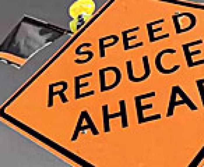 Image of Speed Reduced Ahead sign