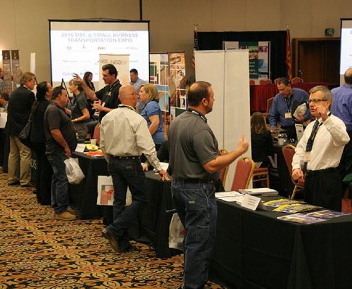 DBE expo showing attendees and staff