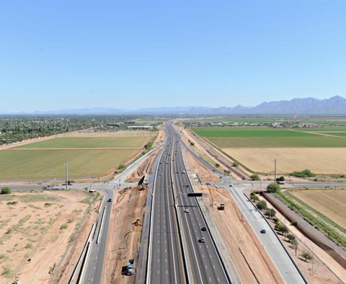 Aerial image of roadway