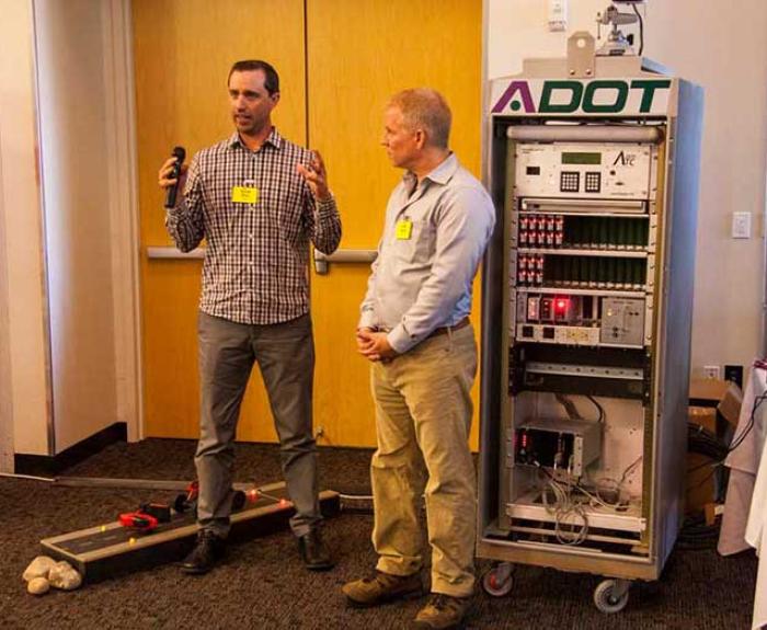 Two men giving a presentation