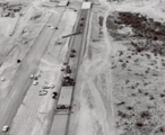 I-19 construction in 1964 aerial view