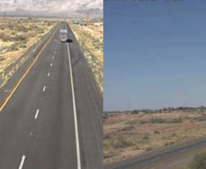 Two images of AZ511 traffic camera livestreams