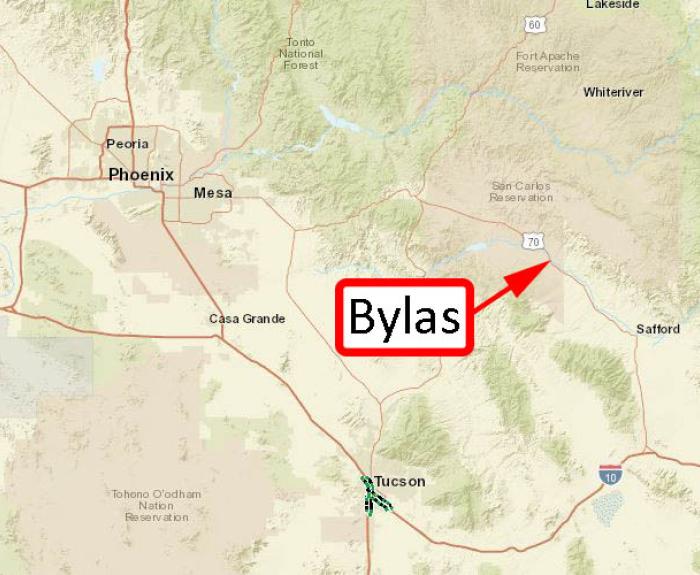 Bylas map