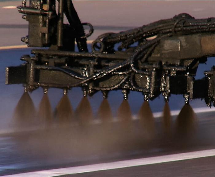 Close up of fog sealing