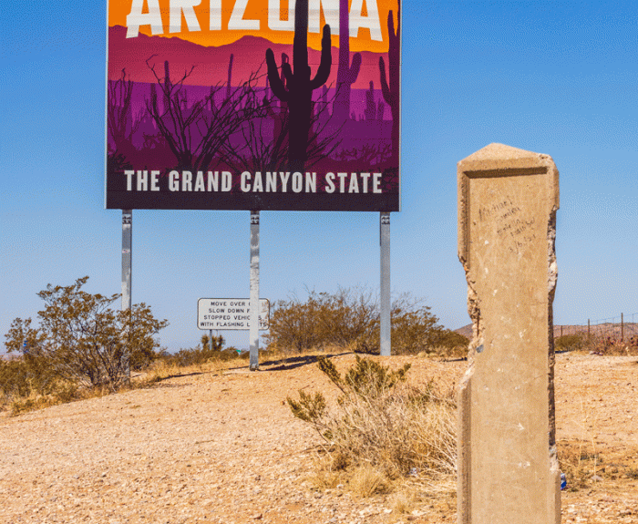 Welcome to Arizona roadside sign