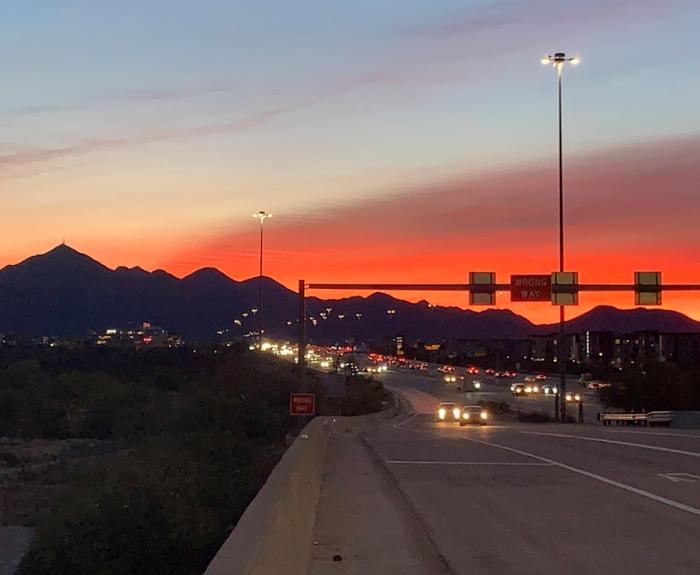 Loop 101 with twilight in the background