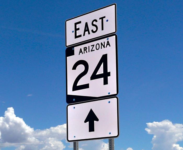 State Route 24 Shield Sign (Southeast Valley) ADOT File Photo