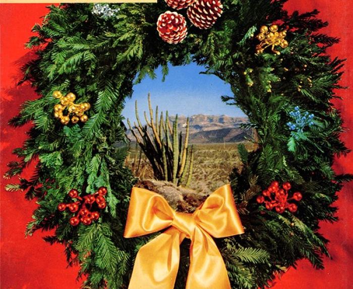 Arizona Highways magazine holiday cover from the 1950s