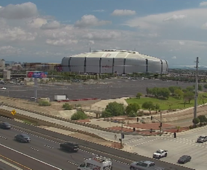 Loop 101 (Agua Fria Freeway) in front of State Farm Stadium (ADOT file)