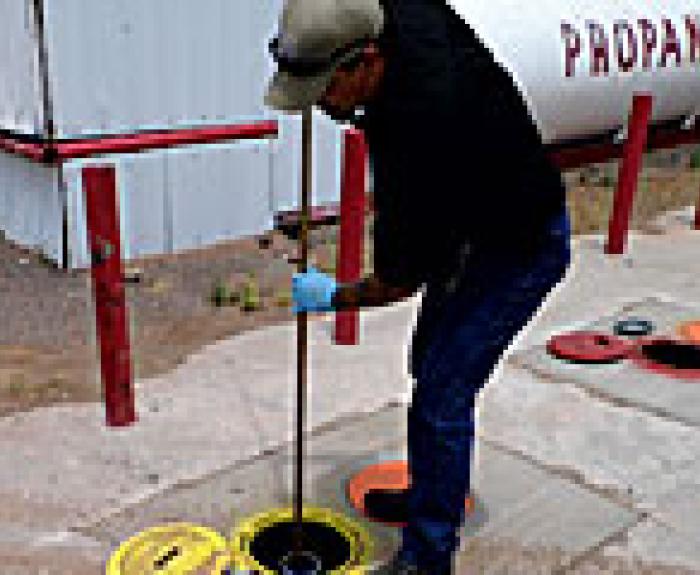 Man doing fuel enforcement