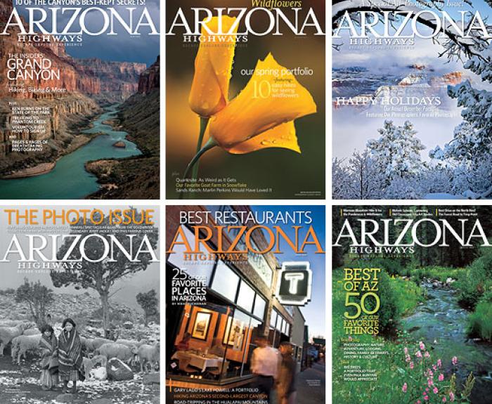 Arizona Highways Magazine six covers