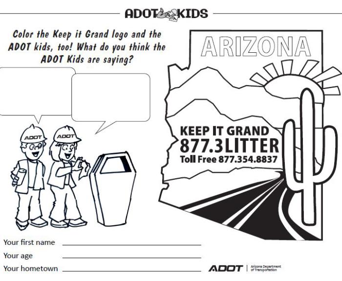 Entry form for Keep it Grand coloring contest