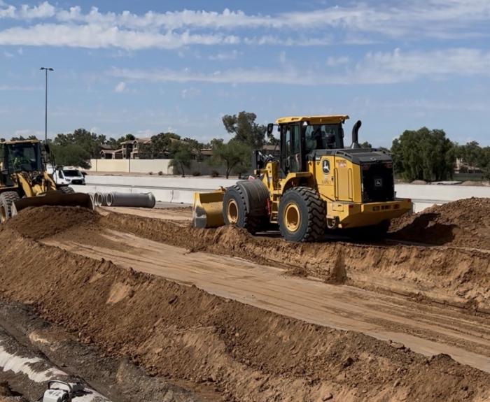 Loop 202 (Santan Freeway) Widening Project in Progress (Oct. 2025)
