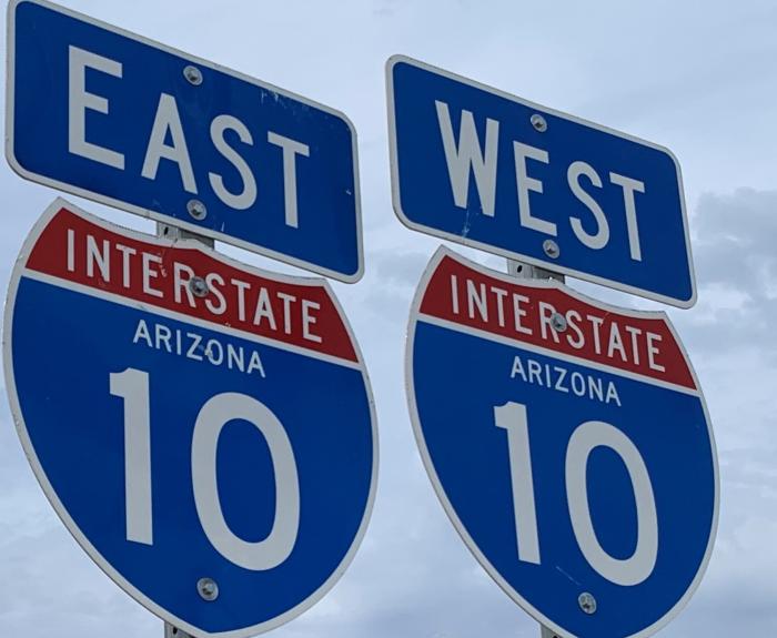 I-10 signs in Phoenix area (ADOT file photo circa 2021)