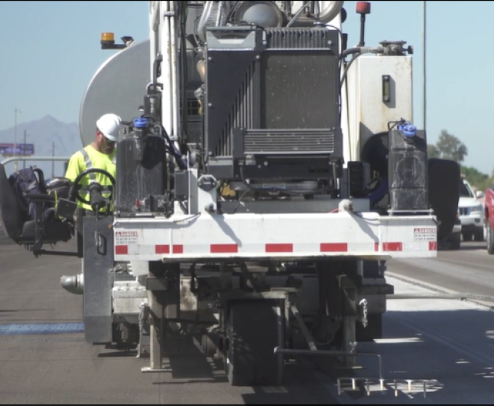 Example of concrete diamond grinding (ADOT file photo)