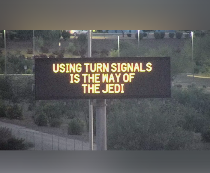 Using turn signals is the way of the Jedi 
