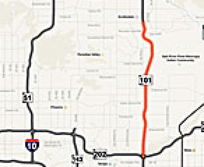 map of the project area on loop 101