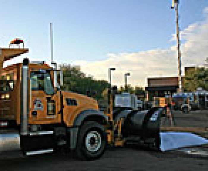 Snowplow at media event