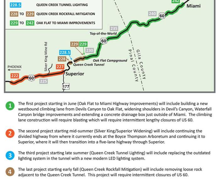 US 60 map and project flyer