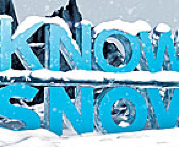 Know Snow graphics with snow on 3D letters