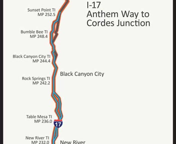 Map I-17 Anthem Way to Cordes Junction