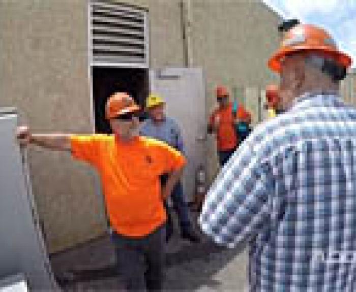 Gemba walk inspection of freeway pump