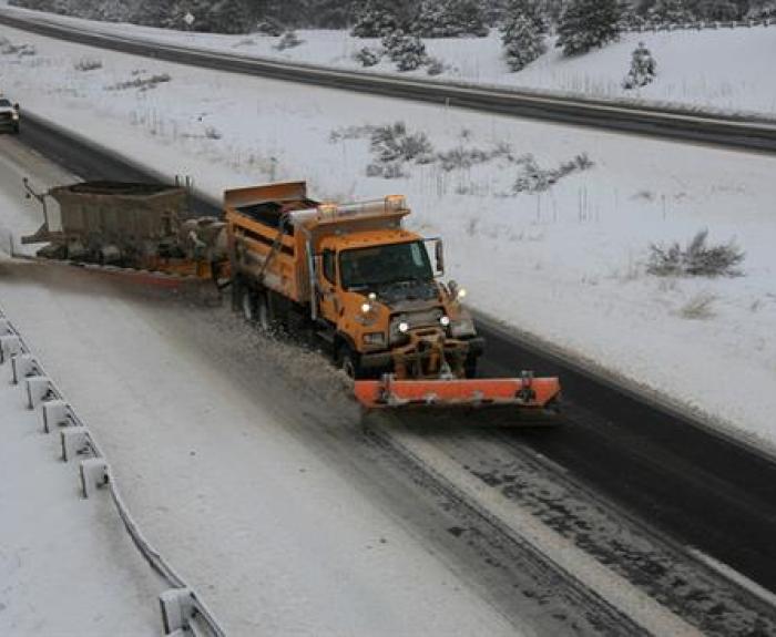 Snow plow Tow Plow on the road