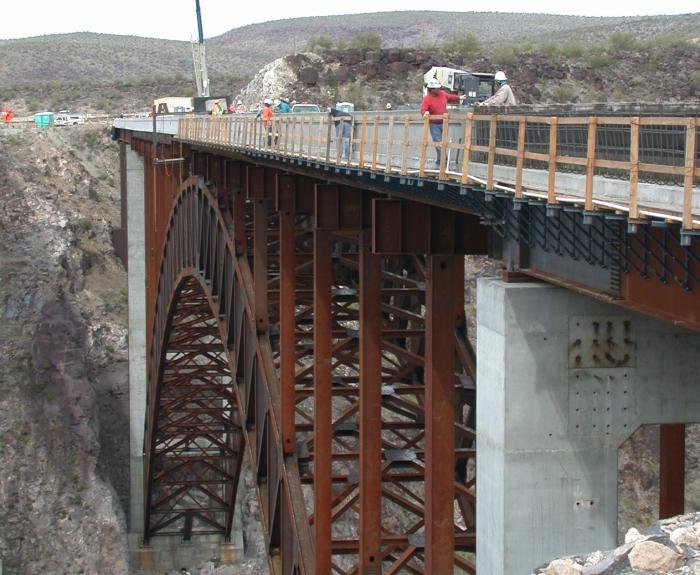 Burro Creek Bridge construction