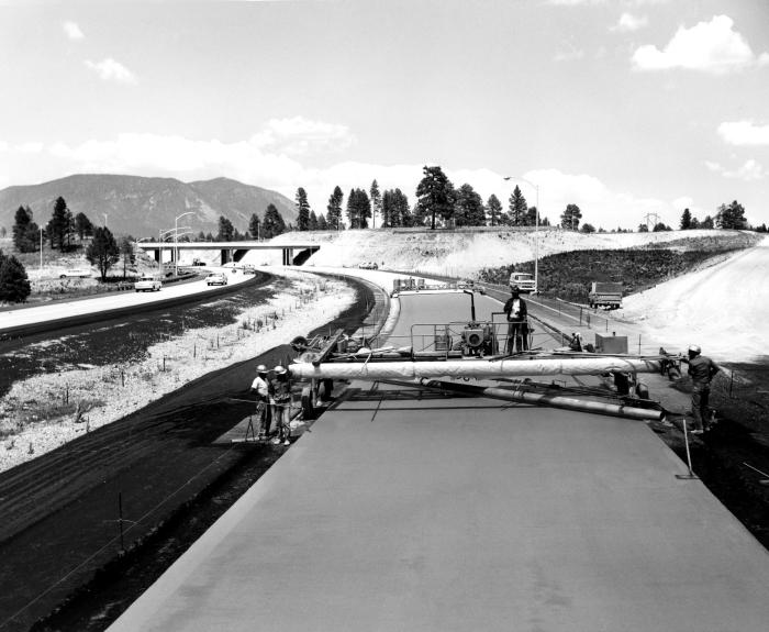 Construction circa 1968 I-40 south of Flagstaff