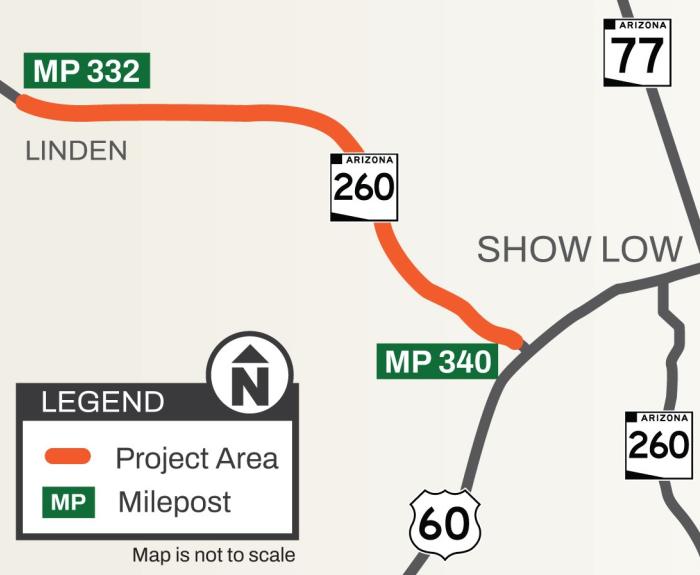 SR 260 pavement improvement project map