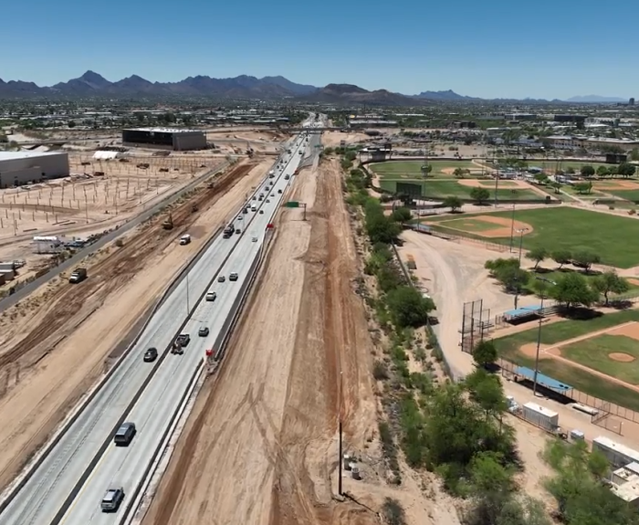 Photo of Interstate 10 in Tucson looking west toward Kino Parkway