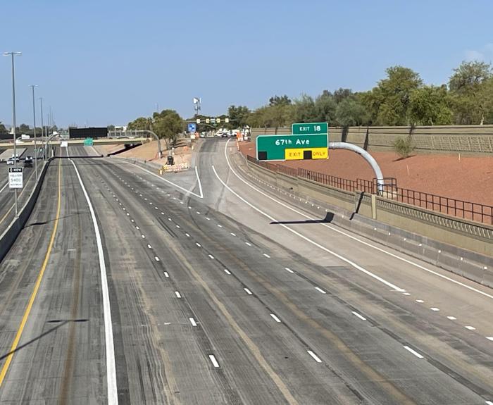 Photo of westbound Loop 101 at 67th Avenue