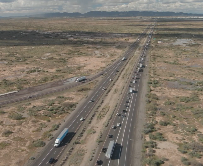 Aerial view of I-10 south of Wild Horse Pass Blvd. 