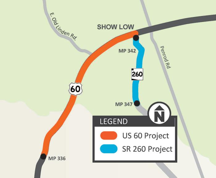 US 60 Department Of US 60 And SR 260 Map 0 0 