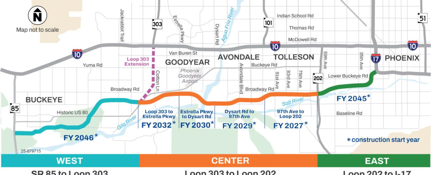 Map of the proposed ultimate SR 30 corridor