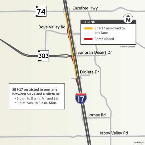 I-17 HV to SR 74 Oct. 4-7