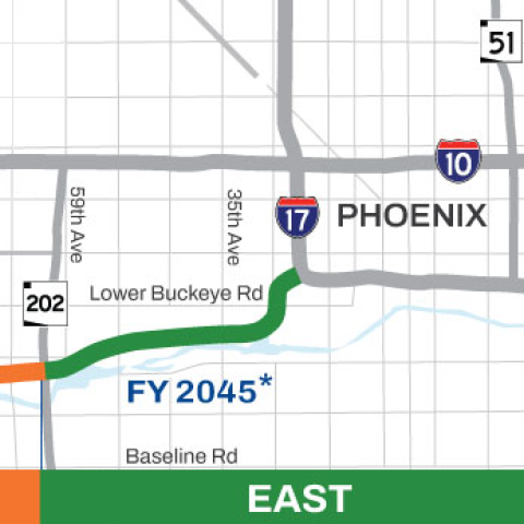Map of the proposed corridor alternative for the east section of SR 30
