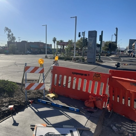 Sidewalk at Seventh St and Roosevelt Ave